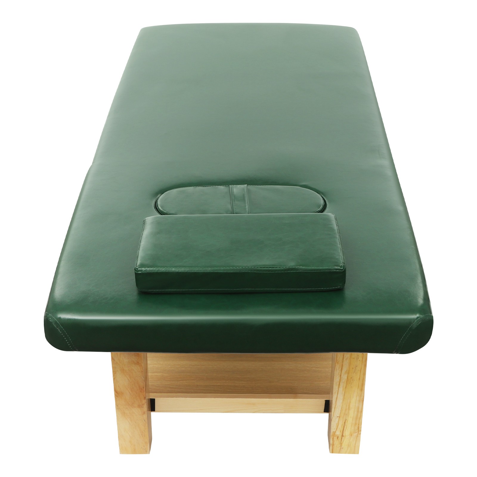 Massage Table 190 cm Solid Wood Sponge, PU Therapy Bed Massage Bed w/ Pillow