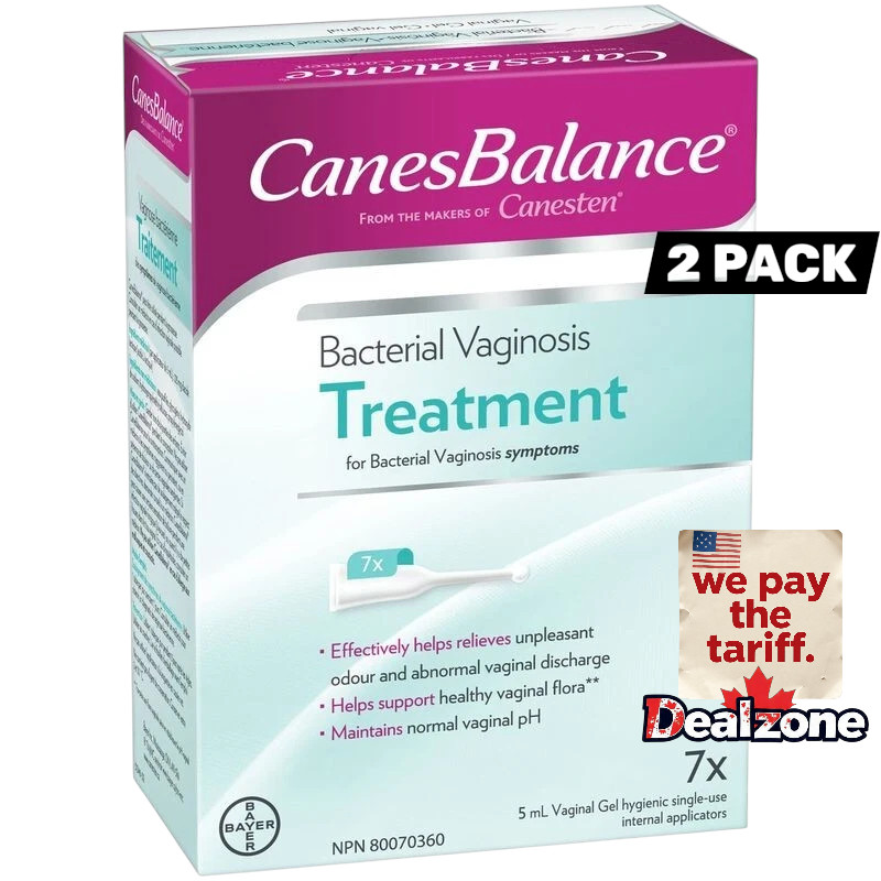 CANESTEN 2 pack CanesBalance Bacterial Vaginosis BV Vaginal Gel 7x 5ml