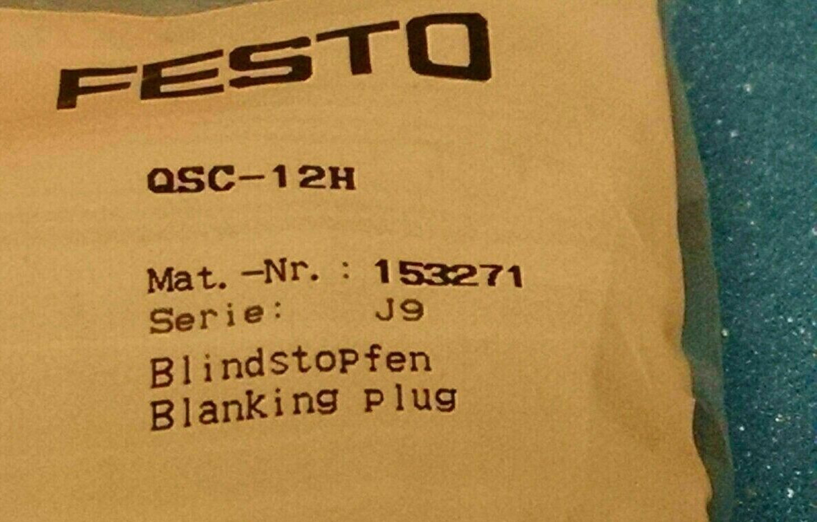 PLUG/ Festo/ QSC-12H/153271 /Standard Plug (Pack of 10)