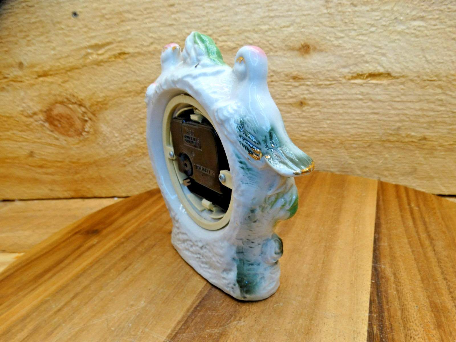 Nesting Doves Porcelain Ceramic Quartz Clock 6" X 6"