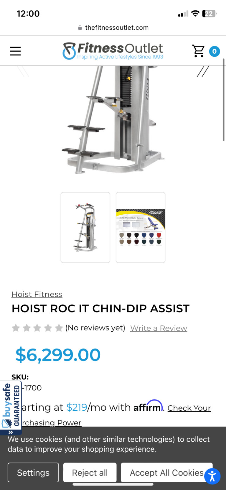 Hoist Roc-it Assisted & Bodyweight Multi Grip Standing Dip & Pull-up