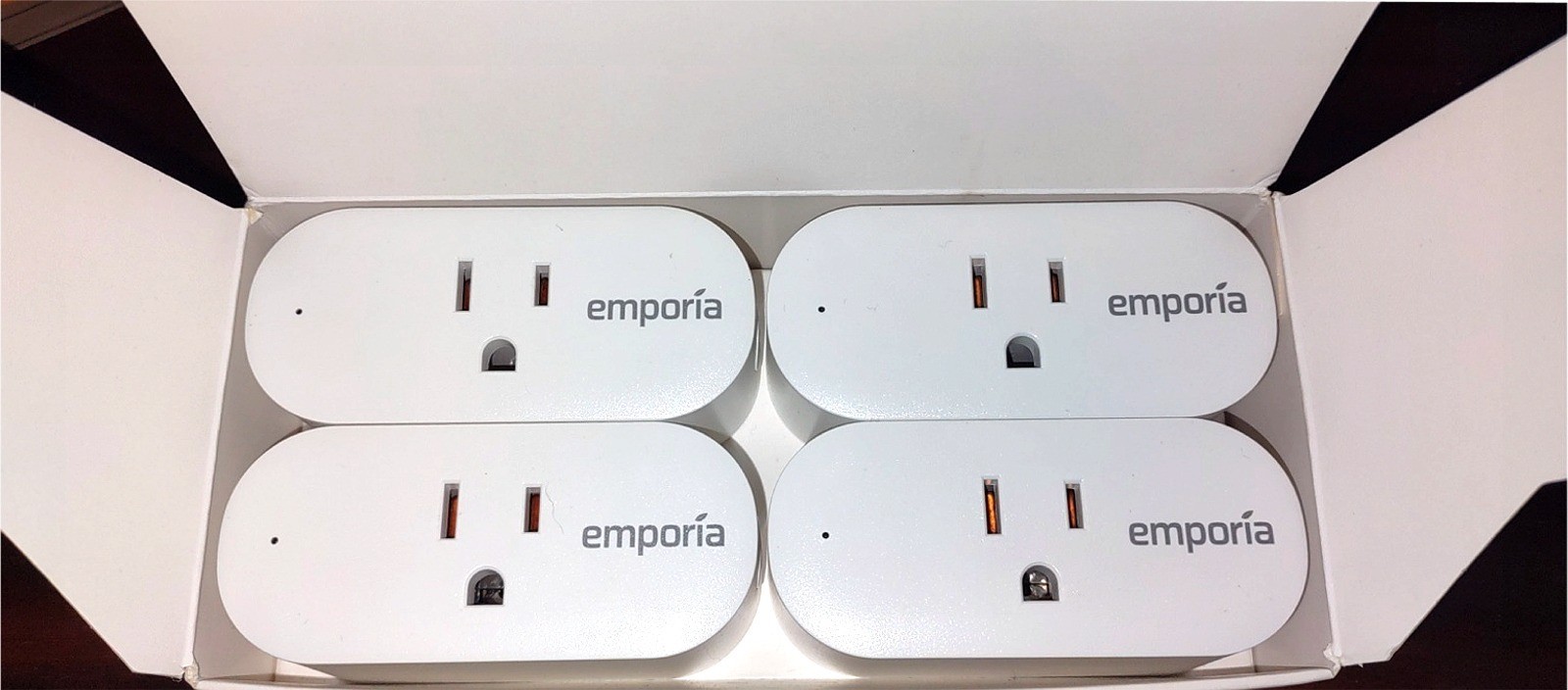 4 EMPORIA ENERGY MONITORING SMART OUTLETS PLUGS WIFI ALEXA GOOGLE EMS01-4