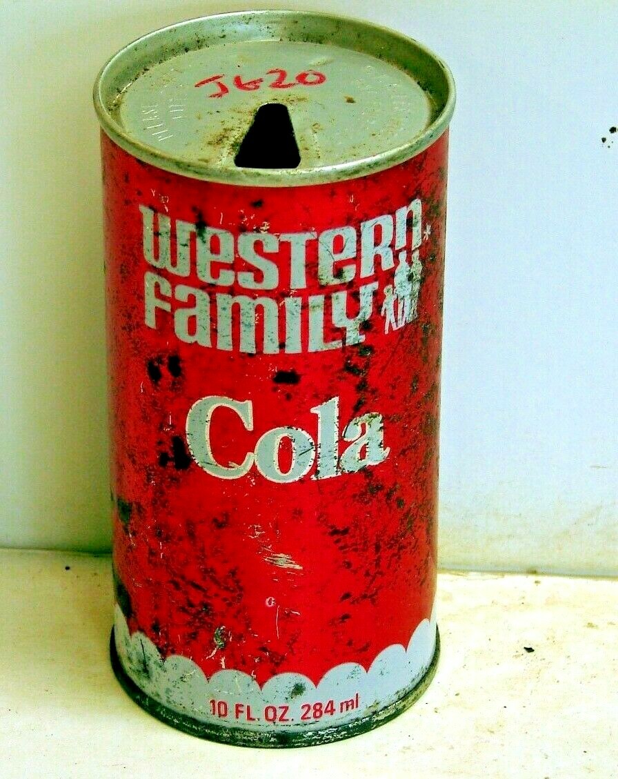Western Family Cola; Western Family Foods; Calgary, AB; 10oz. Steel Soda Pop Can