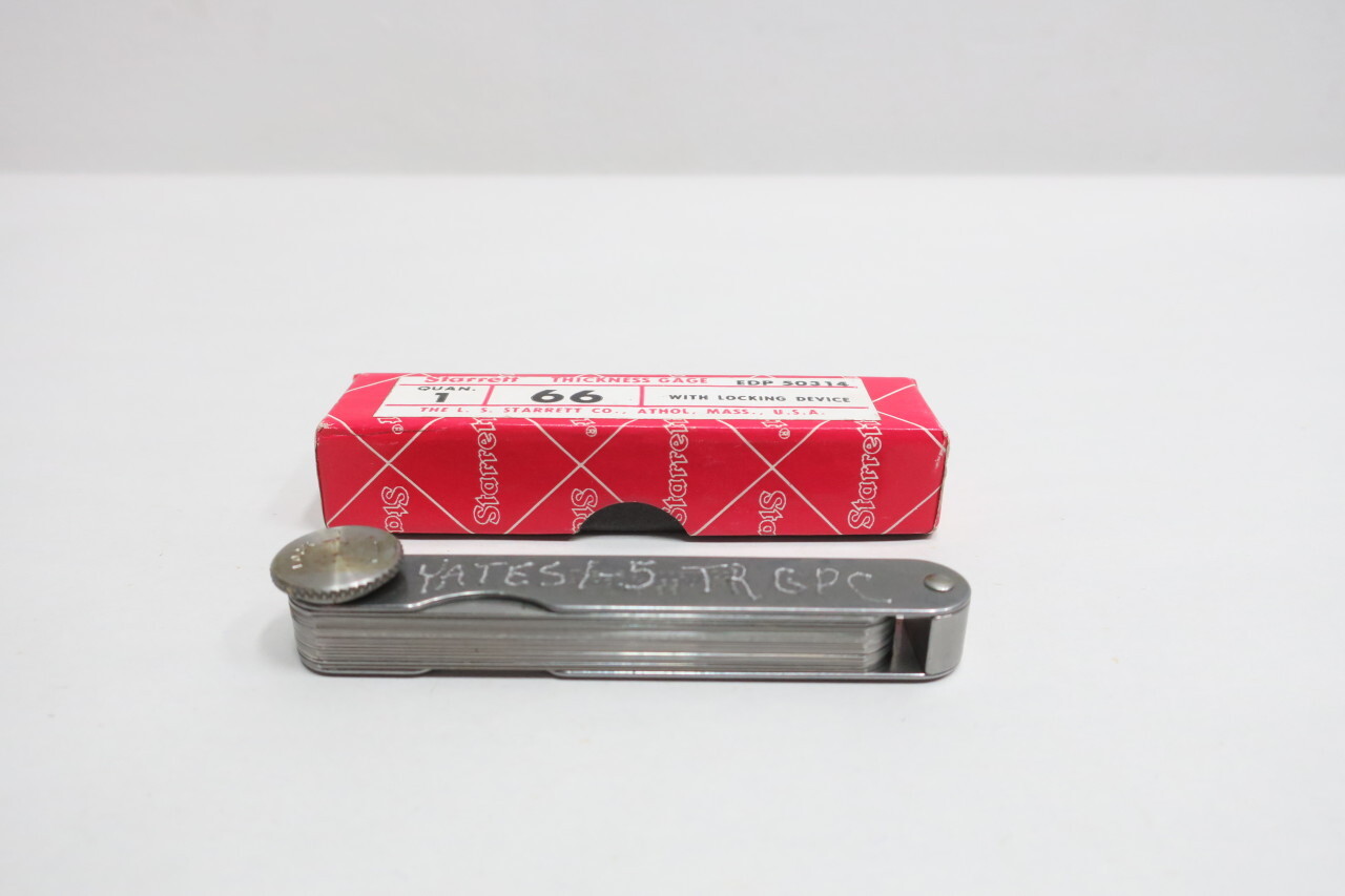 Starrett 66 Thickness Gage With Locking Device Edp 50314