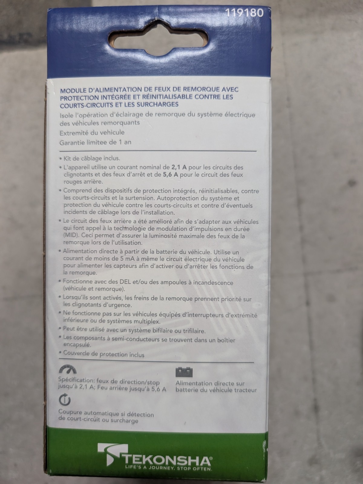 TEKONSHA OEM MODULITE PROTECTOR VEHICLE END 4-FLAT 119180