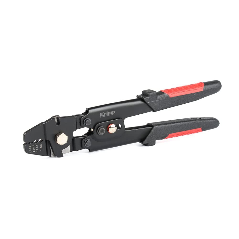 iCrimp Wire Rope Swager for Crimping Fishing Lines Up To 2.2mm 250 mm, Black