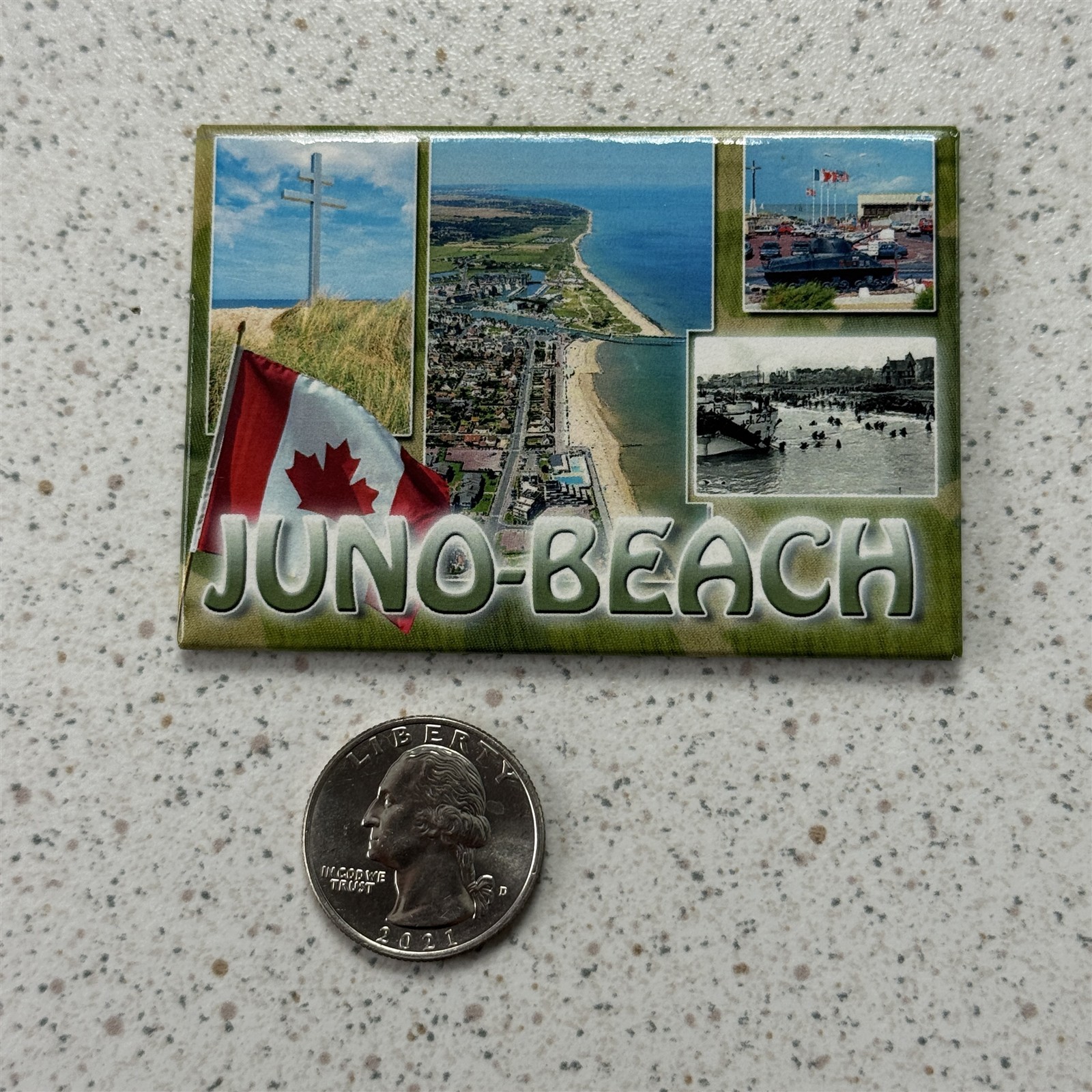 Juno Beach Normandy Canada WWII Commemorative Flat Fridge Magnet #53119