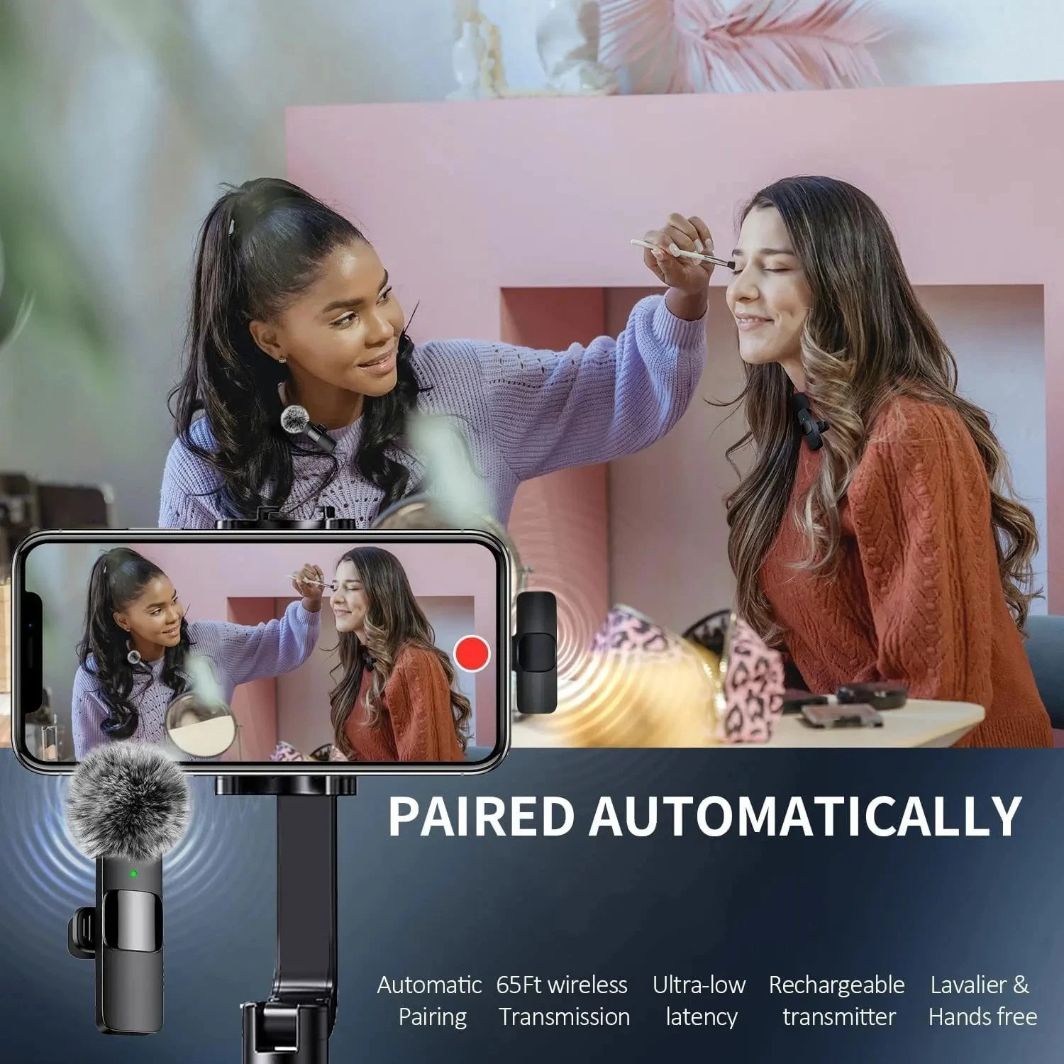 Microphone Wireless Audio Video Recording Mini Mic For Android/iPhone