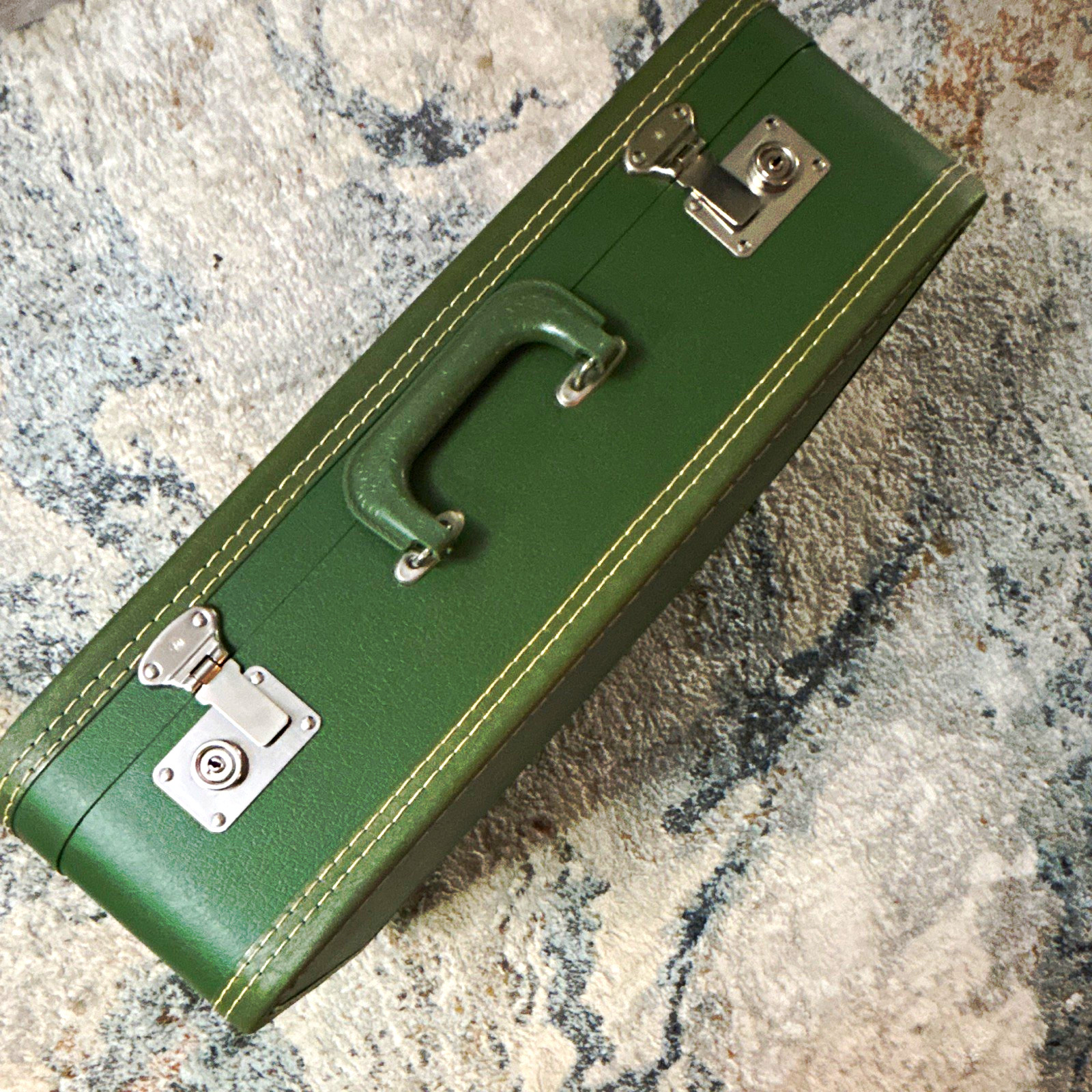 Basz Green Hardcase Locking Suitcase, Solid Unisex Adult, 18" and Under