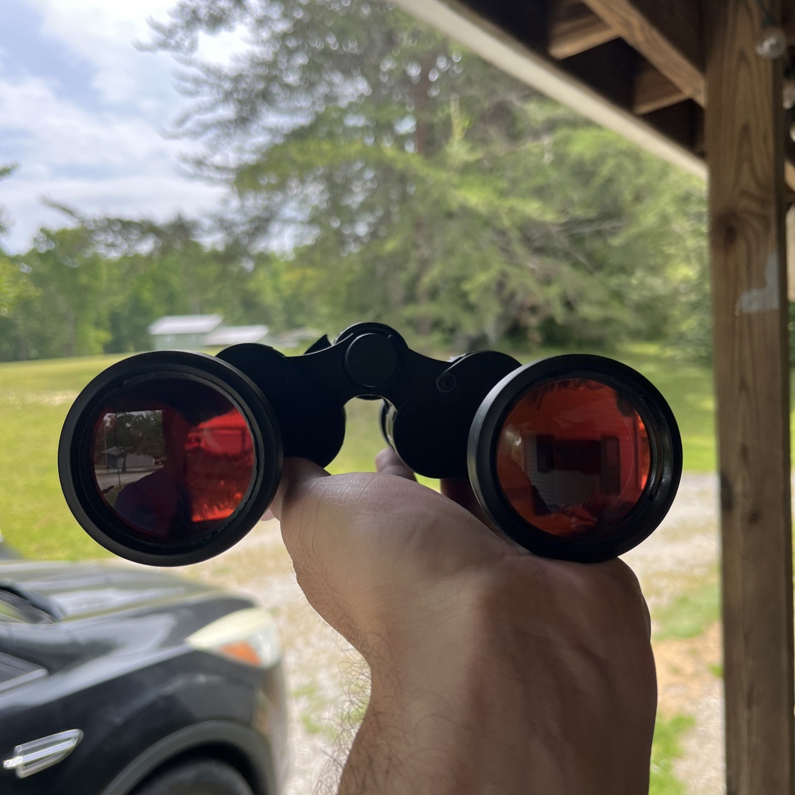 Emerson 7x50 binoculars featuring ruby-coated optics With Case