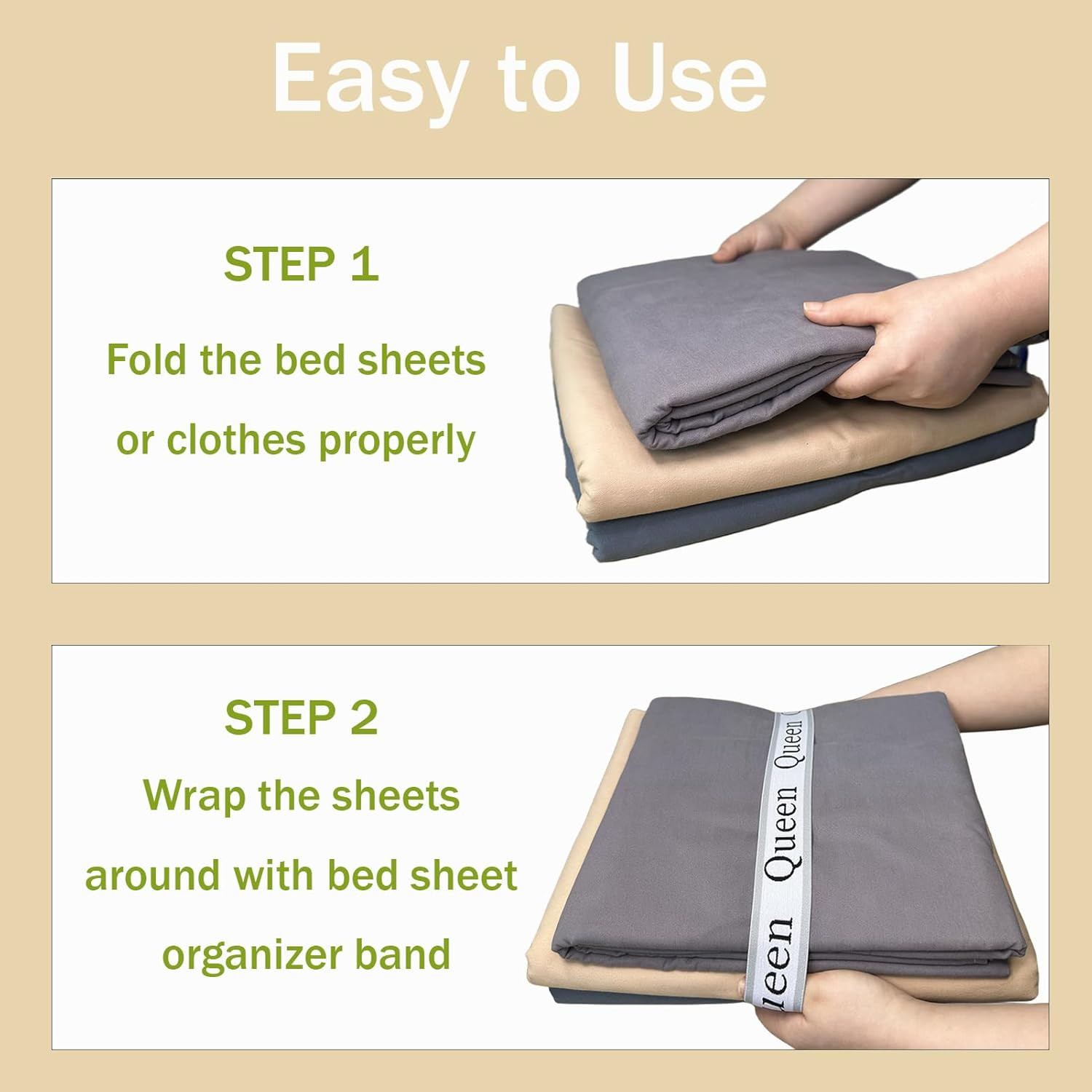 24 Pieces Bed Sheet Organizer Bands, Closet Organization Sheet Straps, Linen Lab