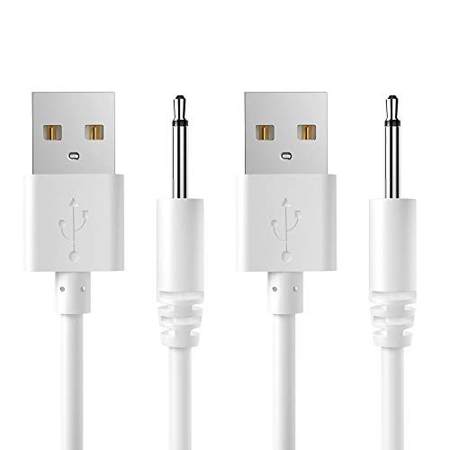 2.7Ft USB DC Charging Cable 2.5mm Fast Charger Replacement Cord - 2 Pack