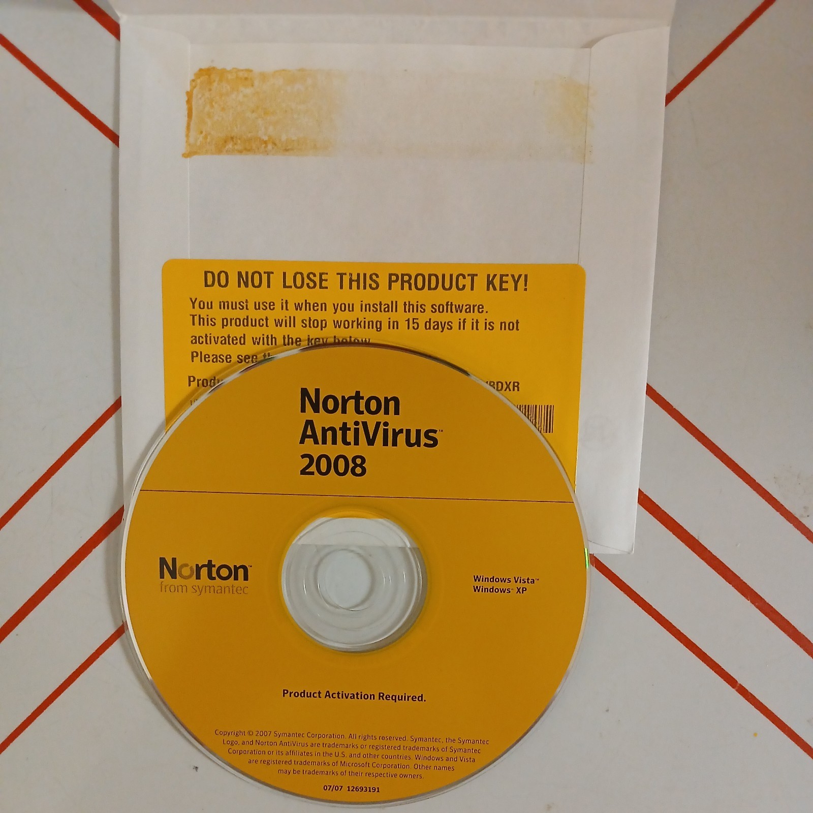 Norton Internet Security 2008 PC Software Antivirus Antispyware Product Key 2009