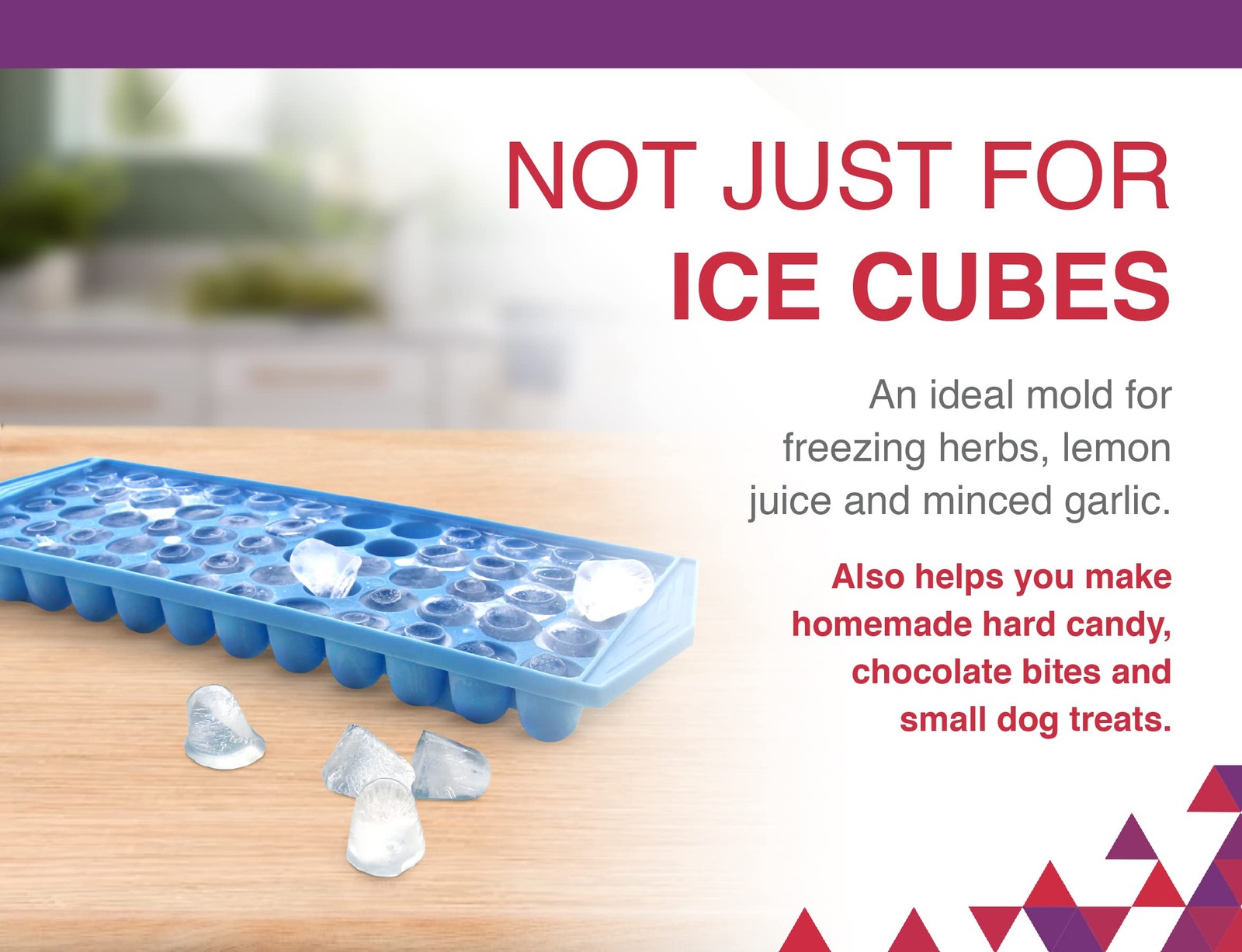 Arrow Mini Ice Cube Trays, 3pk - 60 Mini Spaces Per Tray - Easy to Use, Stack...