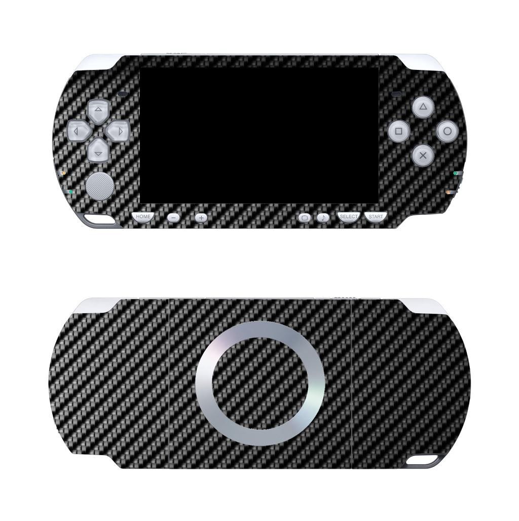 Black Carbon Fiber Vinyl Decal Skin Sticker Cover for Sony PSP 2000