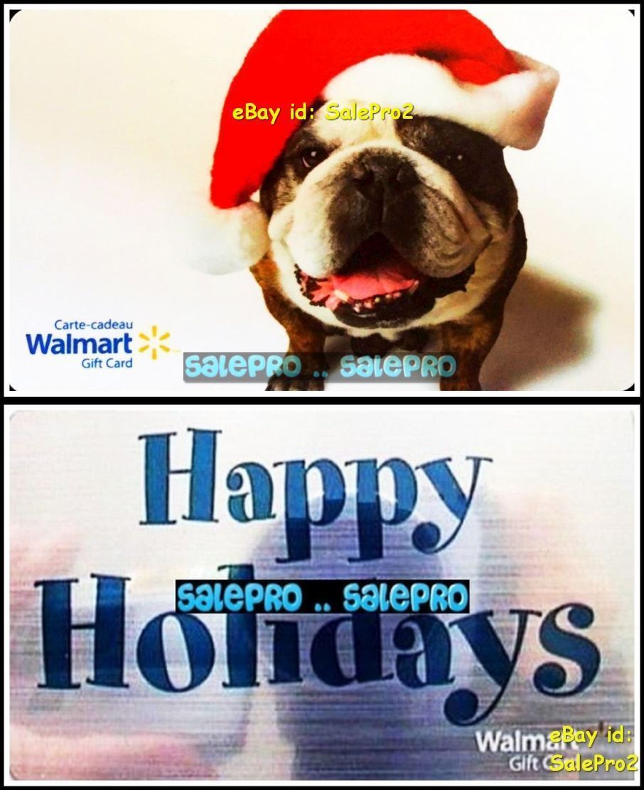 2x WALMART CHRISTMAS #VL8864 PUPPY DOG #VL10020 RARE COLLECTIBLE GIFT CARD LOT