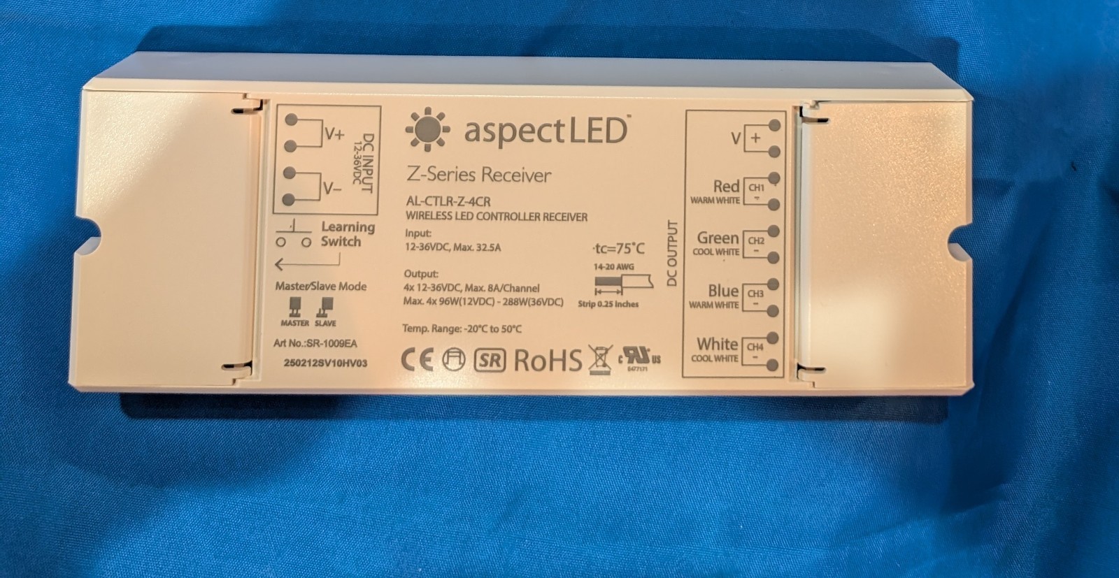 AspectLED One Wireless RGBW 4 Channel LED Controller with Channel Pairing