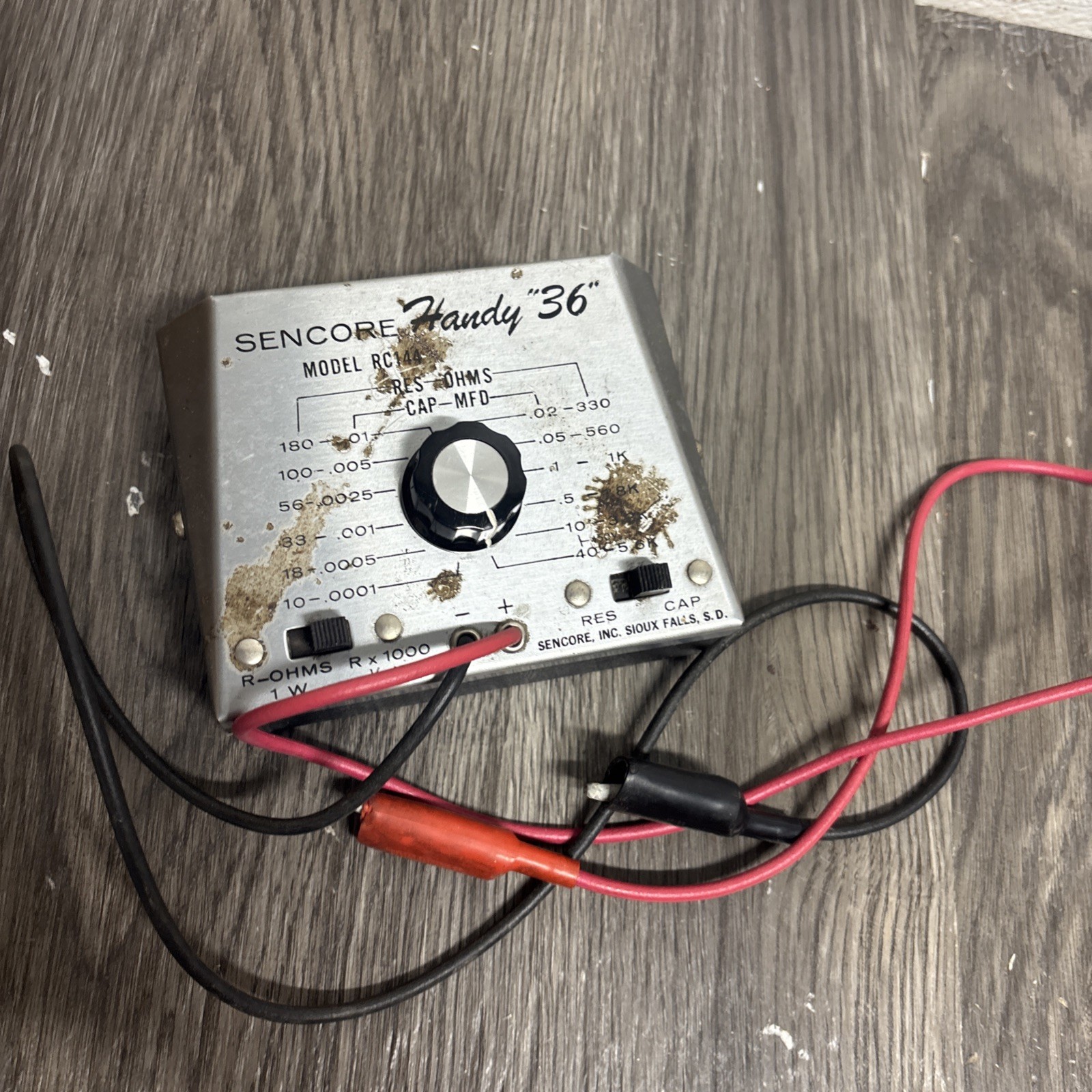 SENCORE Handy "36" Resistance Capacitance Substitution Unit Model H-36  #AA3