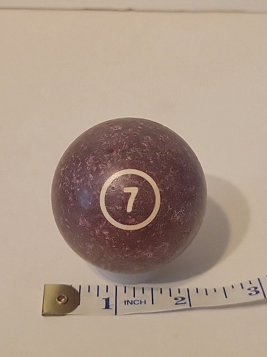 Vintage No. 7 Solid Red Pool Ball Billiard 2" Replacement (K)