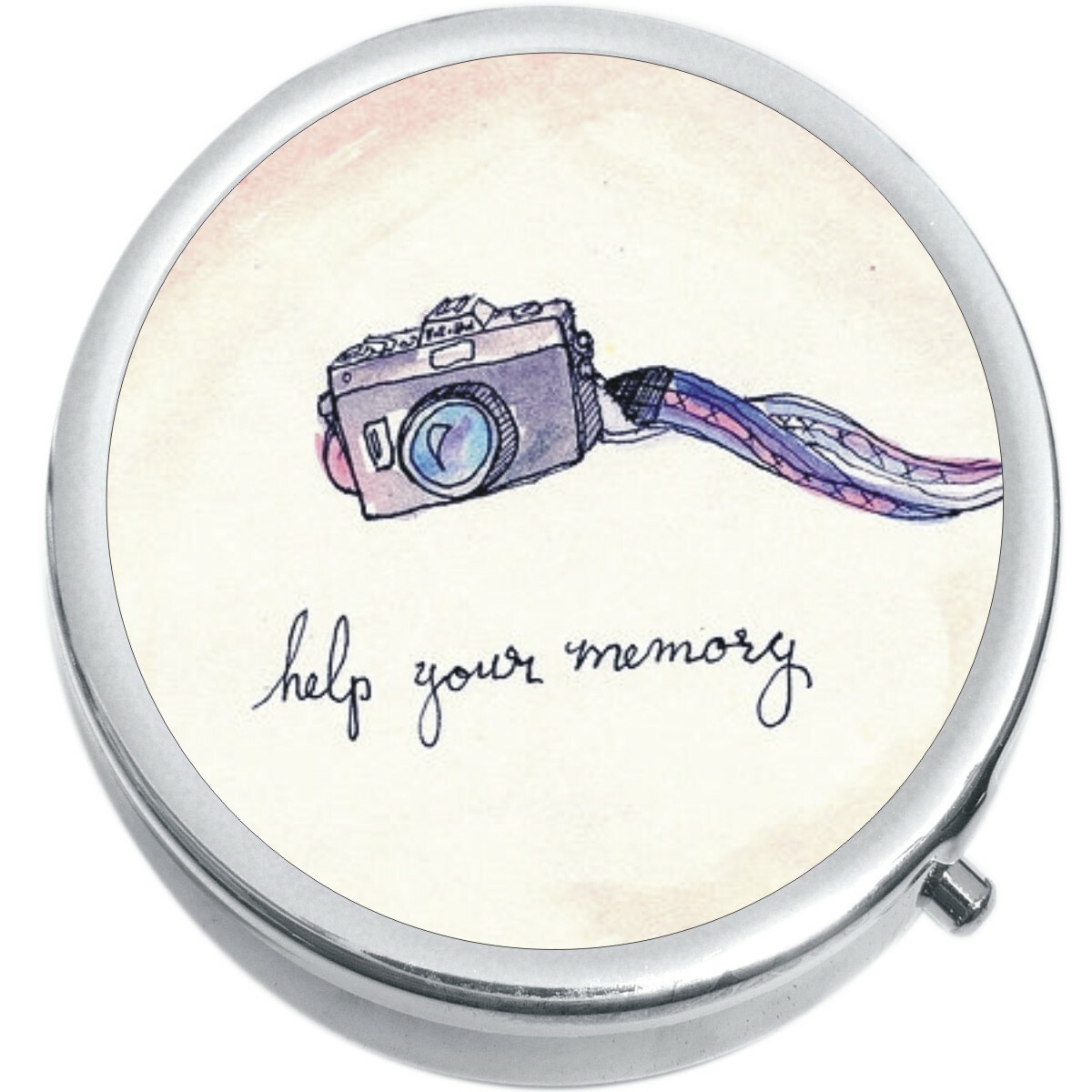 Help Your Memory Camera Medicine Vitamin Pill Box