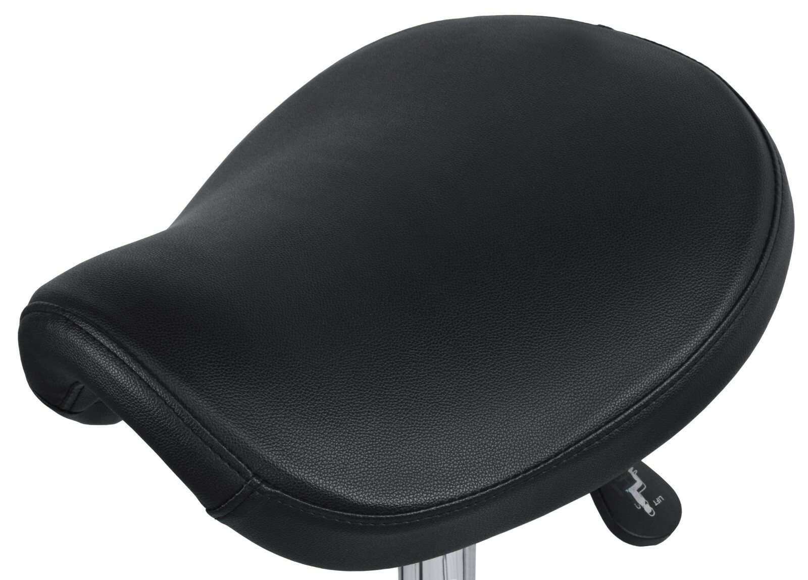 Adjustable Back Less Ergonomic Rolling Saddle Stool Chair with Tilting Seat