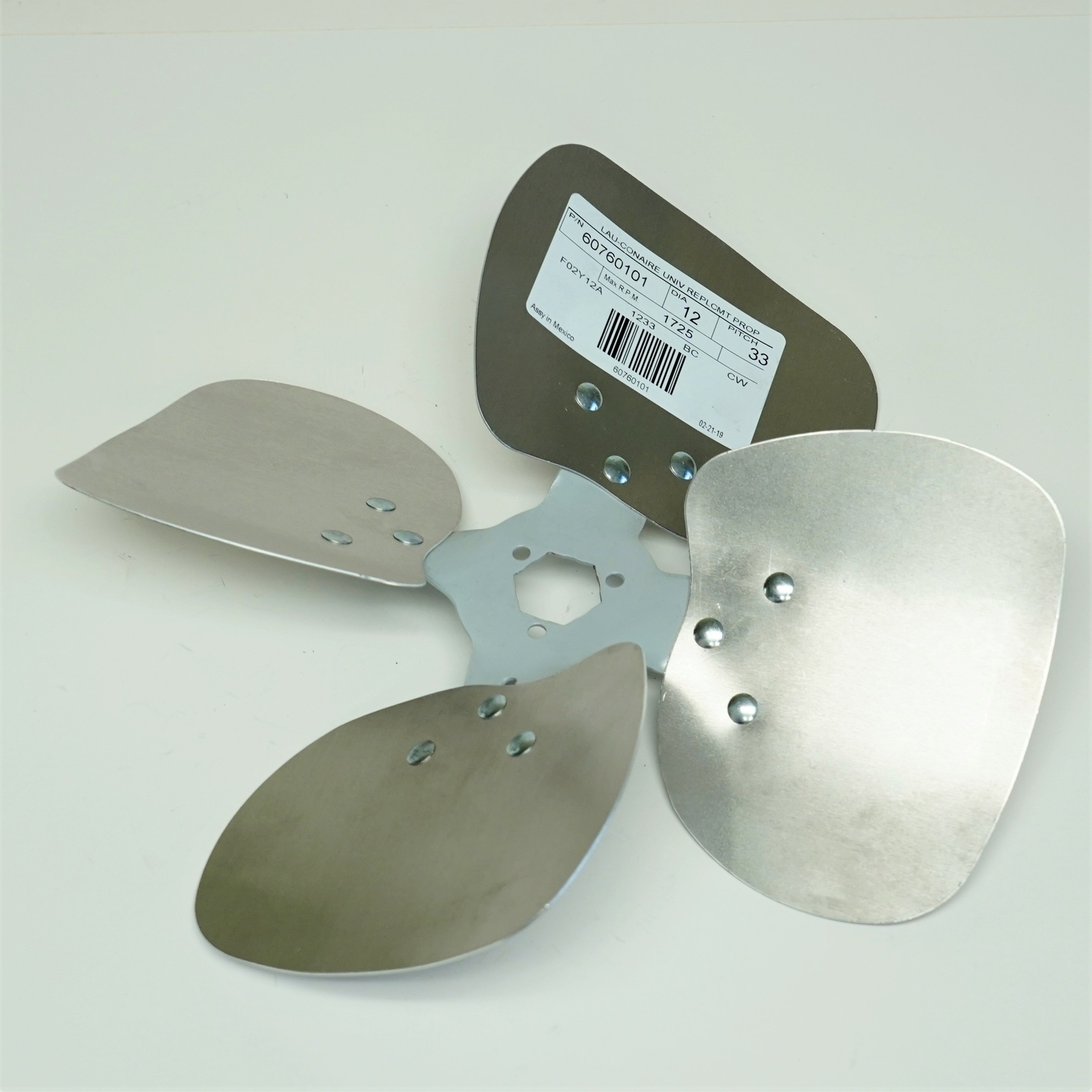 Lau 60760101 12" Fan Blade CW Rotation 33 Degree Pitch 4 Blades