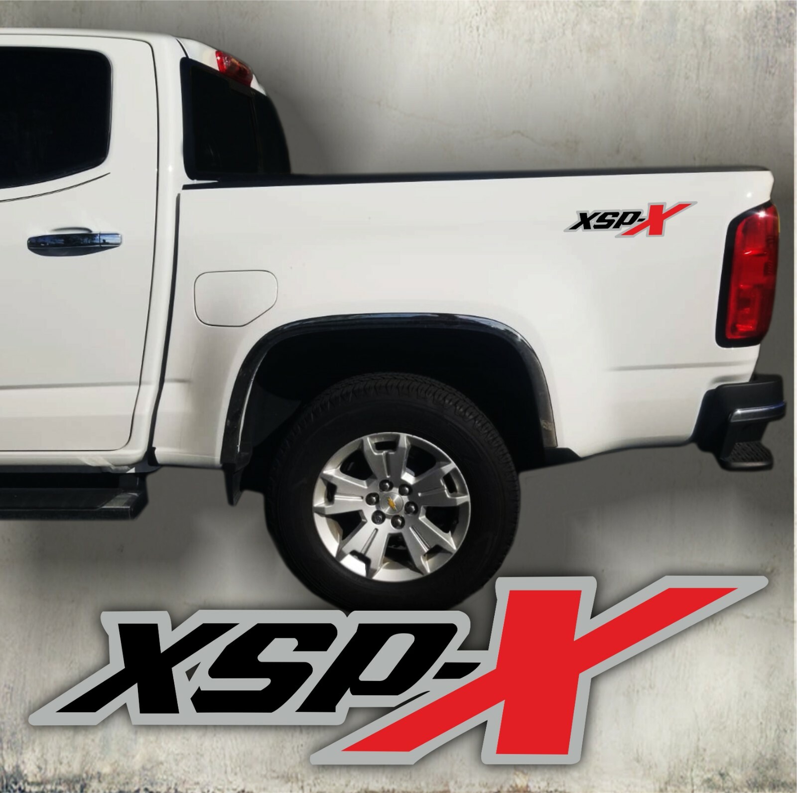 XSP-X decal stickers, black matt red and gray cut design (set)