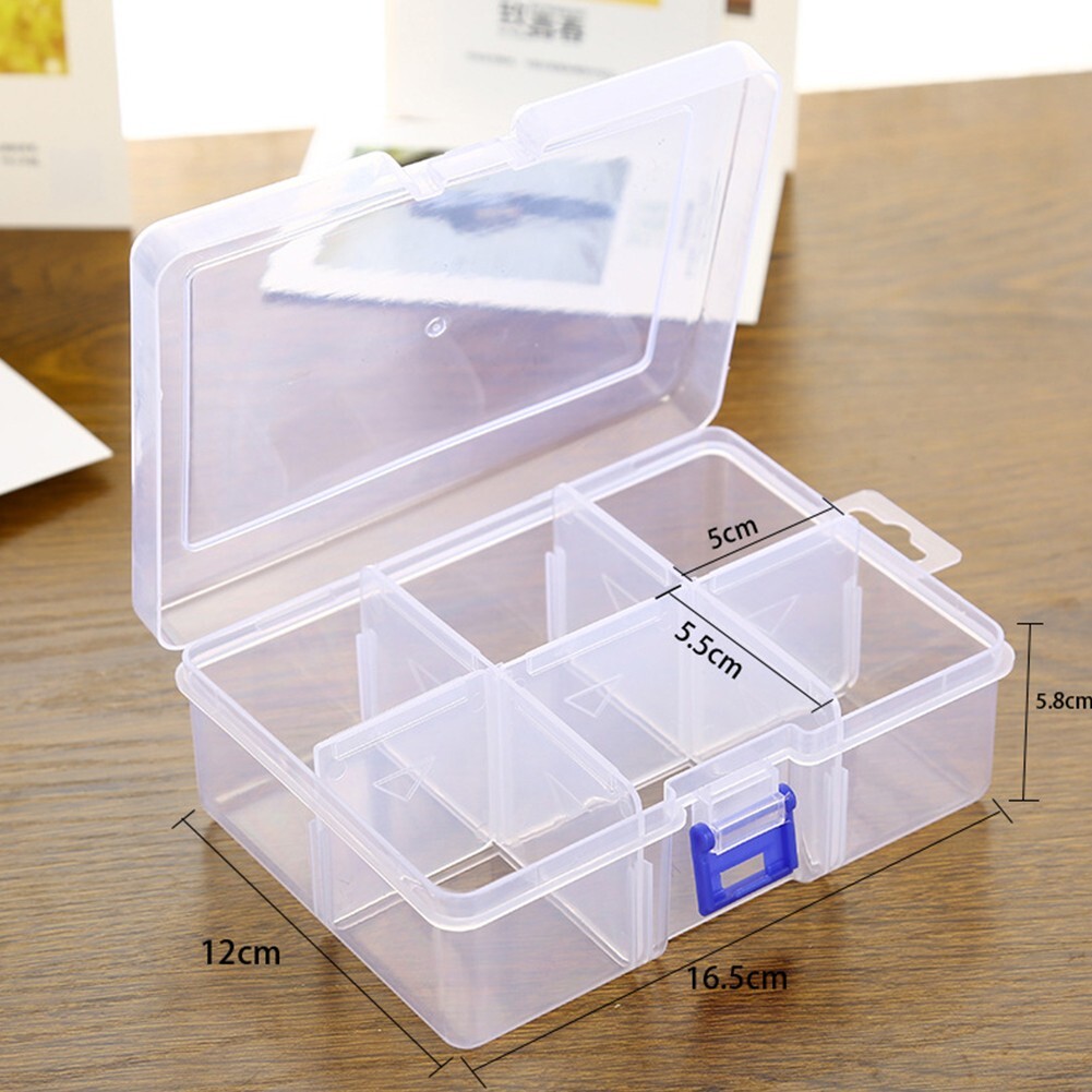 Compact Screw Holder Case with Adjustable 6 Compartments for Plastic Box