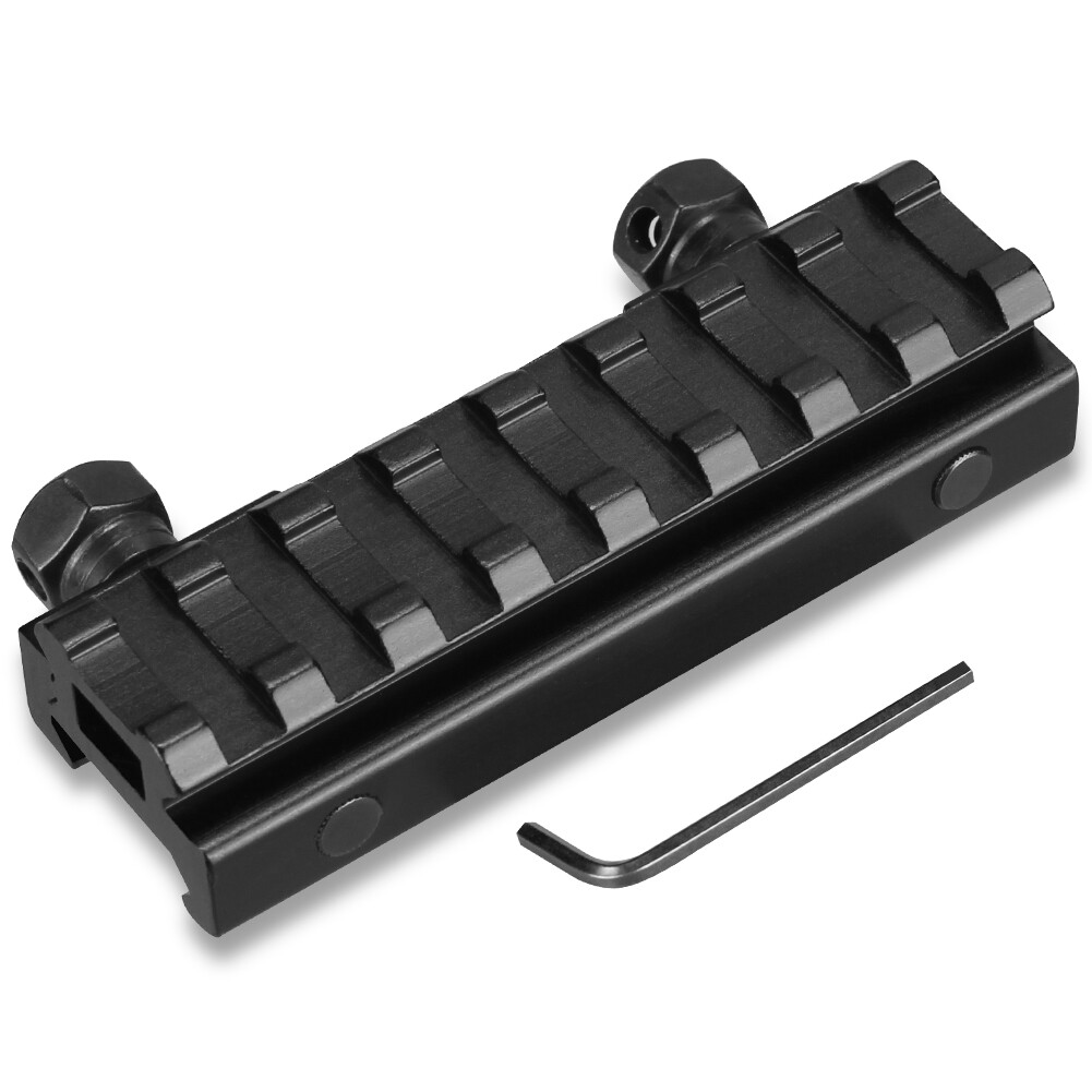 8 Slots Low Profile Scope Riser 0.5 Inch See Through Mount 20mm Picatinny Rail