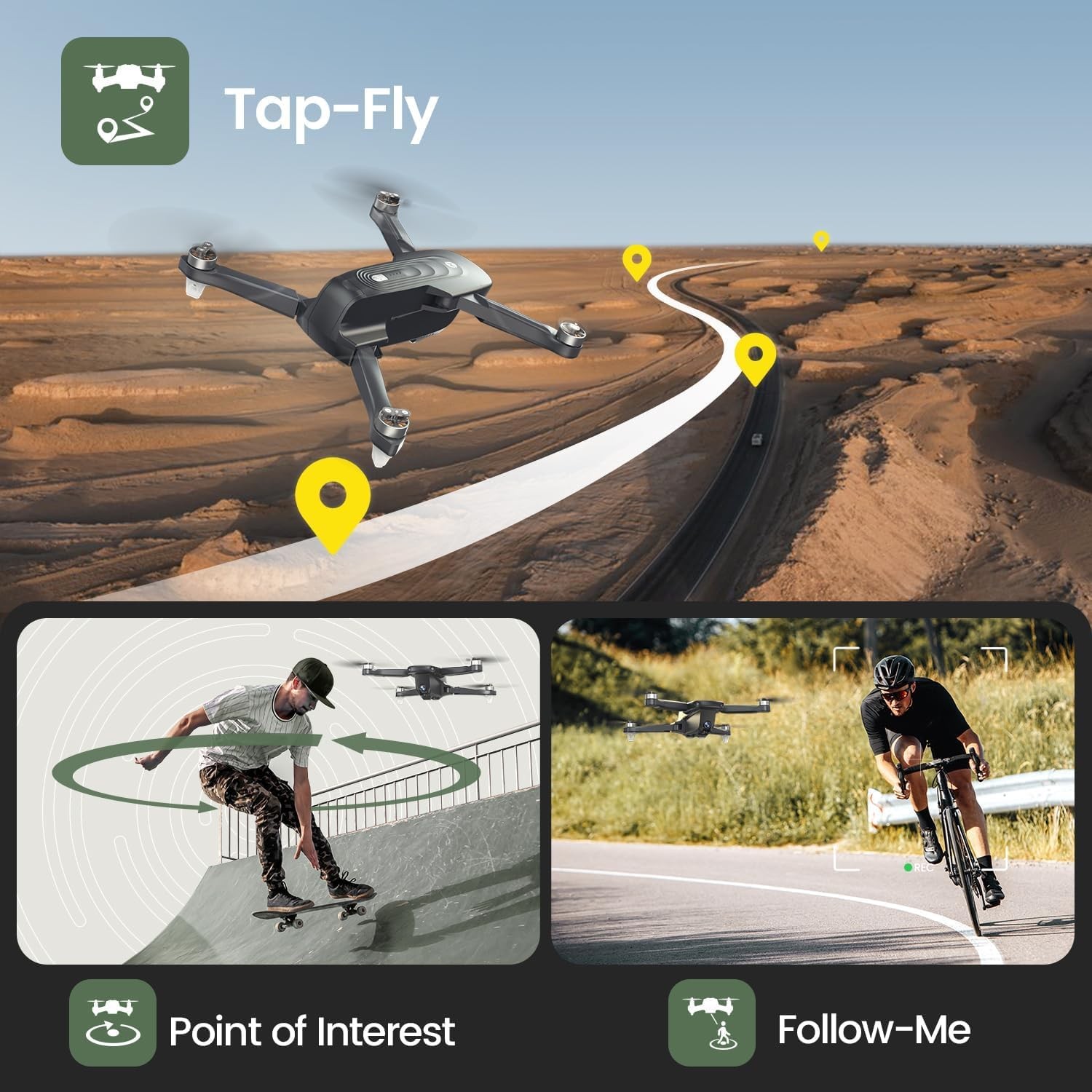 Holy Stone HS175D 4K GPS Drone Brushless Foldable RC Quadcopter Under 249g