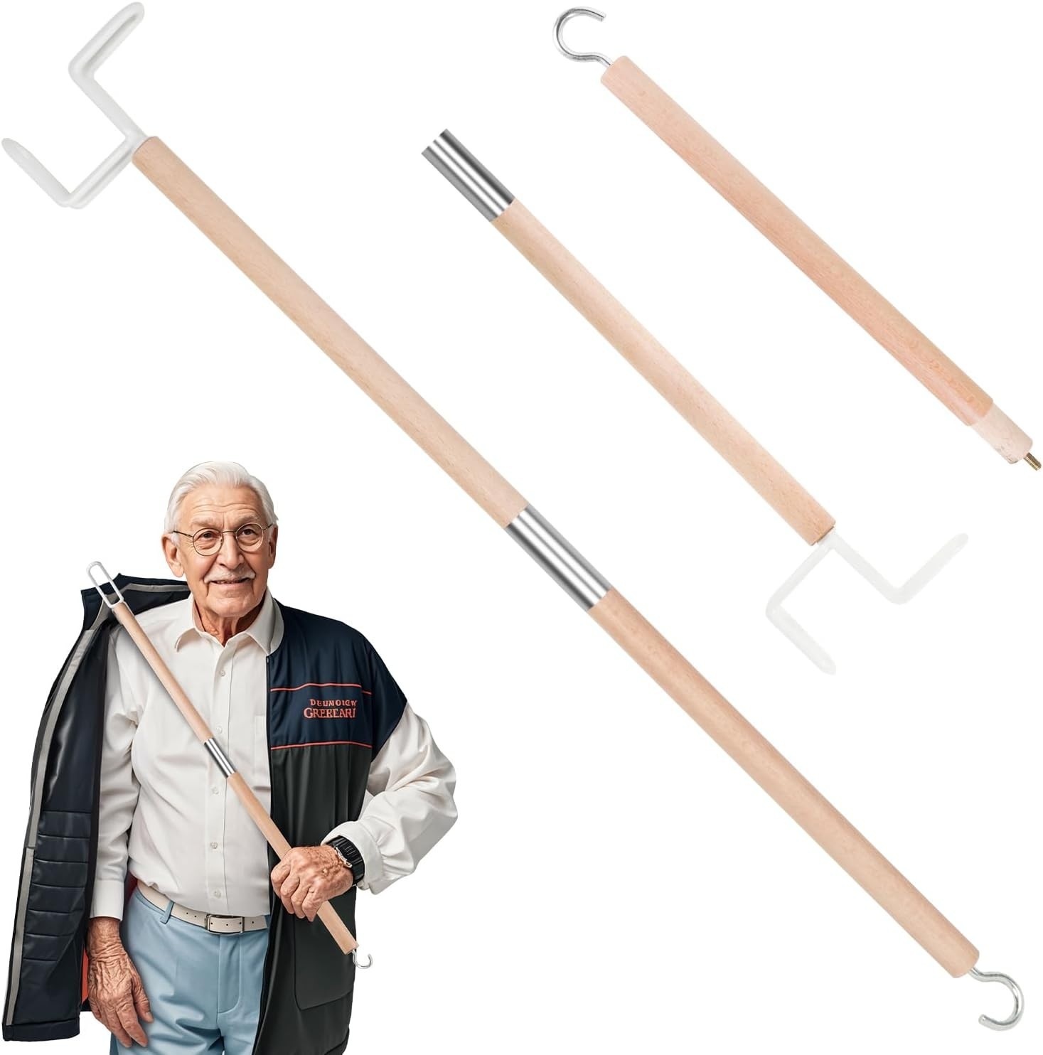27"  Dressing Stick Sock Remover Tool Independent Living Aid Dressing Aids