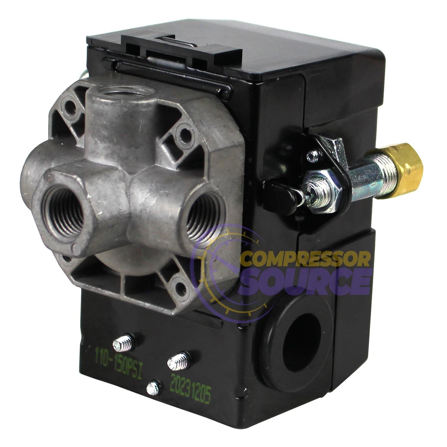Lefoo 110-150 PSI 4 Port Pressure Switch Air Compressor Control with Unloader