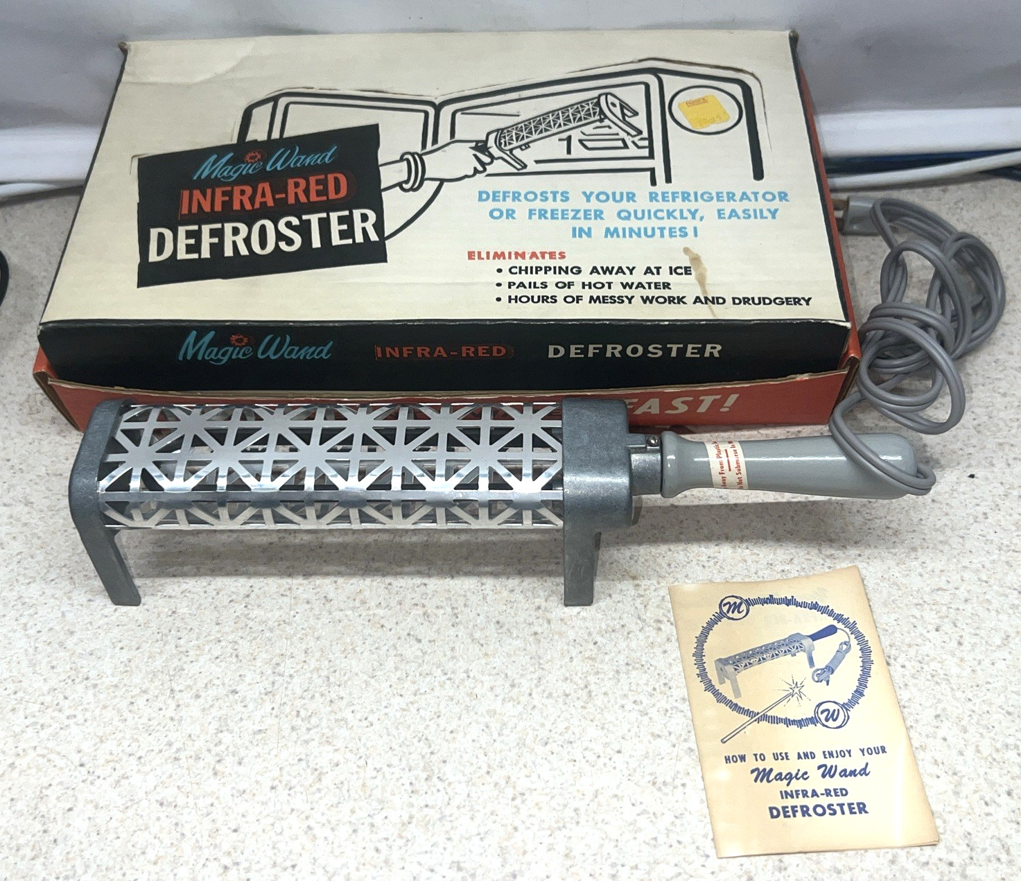 VTG Magic Wand Infra Red Defroster w/Box Refrigerator Freezer Melter Works