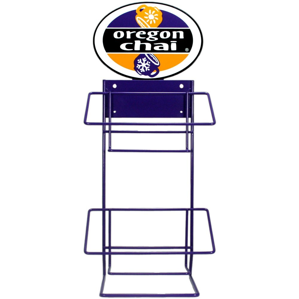 Oregon Chai Retail Display Shelf Purple - Holds 4 boxes Oregon Chai.  NEW in Box