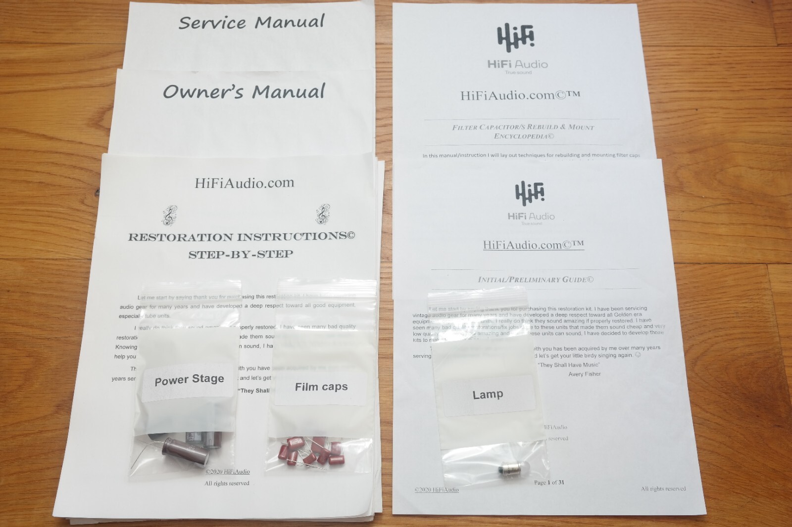 Dynaco FM3 tuner Restoration Kit repair service capacitor