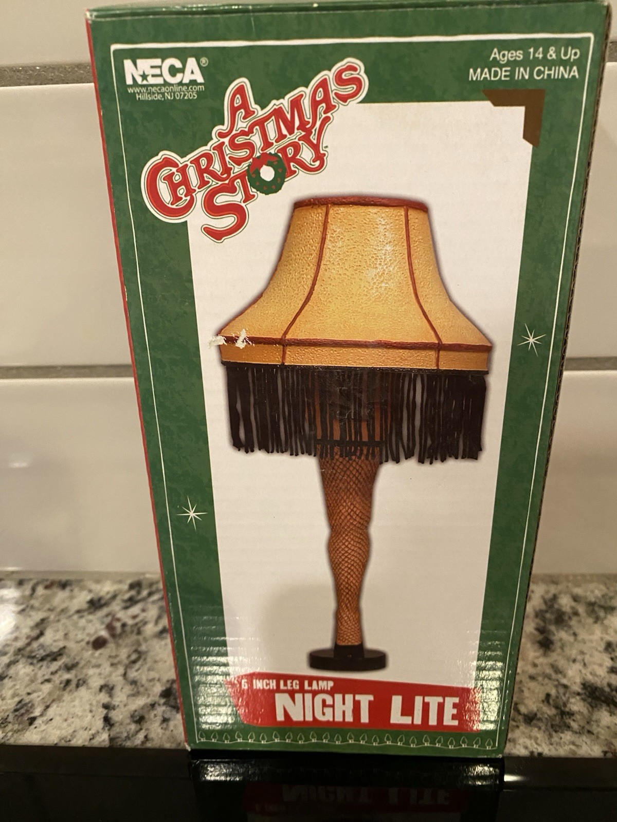 A Christmas Story 8” Leg Lamp Night Light NECA Wall Plug Lite with Original Box
