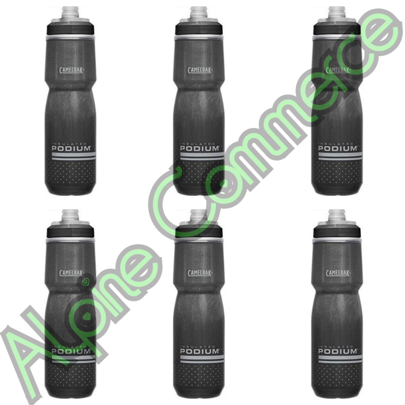 *6-Bottles* CamelBak Podium Chill Bike Insulated Squeeze 24 Oz Black 1873001071