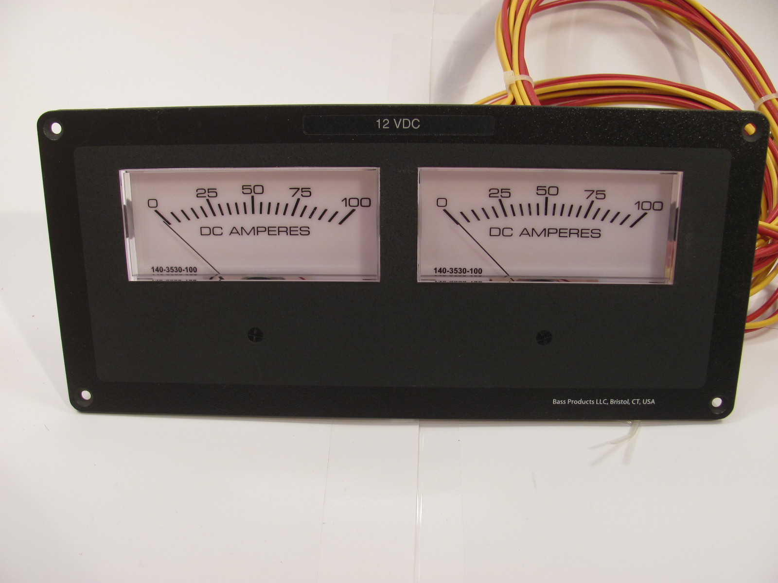 BASS 90-9502BTL1  DC 0 - 100  AMPERES  METER PANEL 12  DC volt  BLUEWATER
