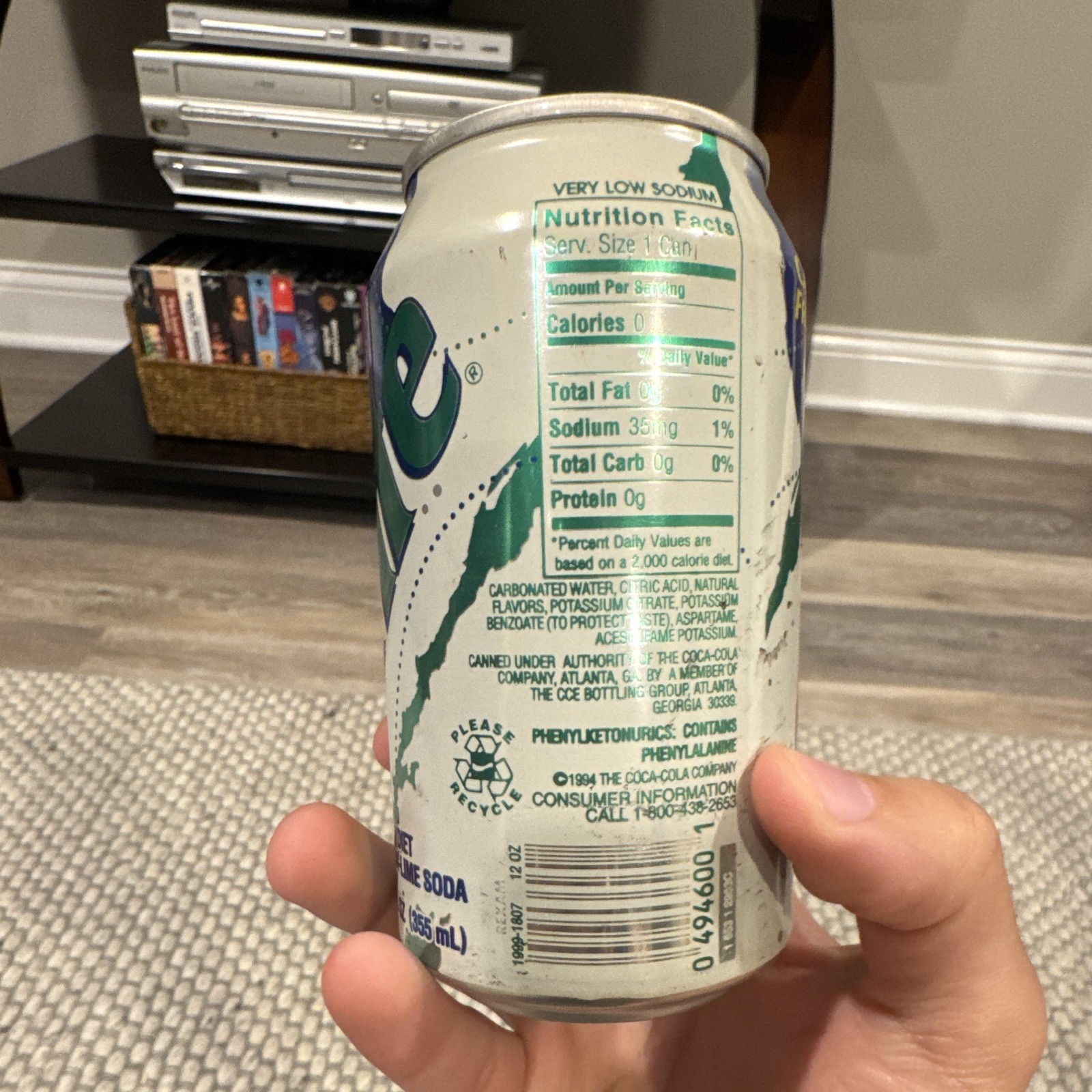 Empty Diet Sprite 1994 Can Factory Error - Still Sealed