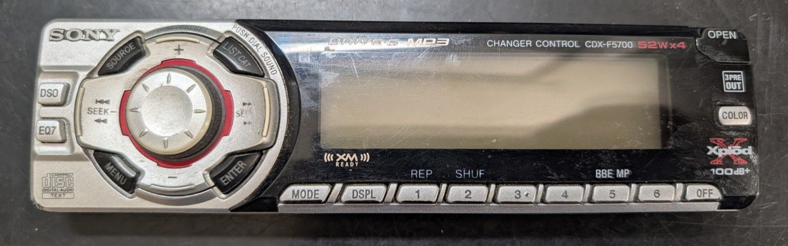 SONY CDX-F5700 XPLOD STEREO SONY CDX-F5700 FACEPLATE ONLY