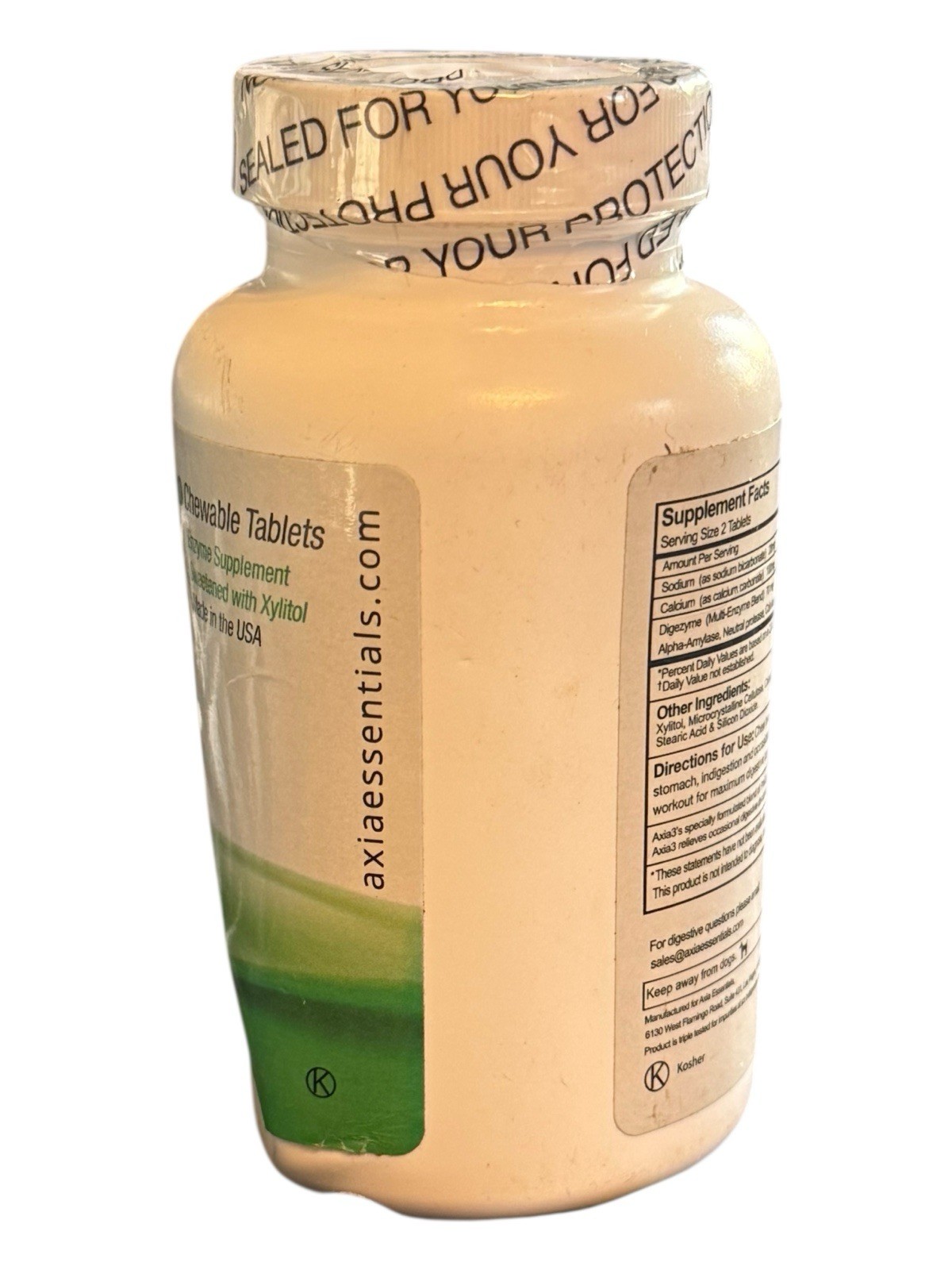 AXIA3 Prodigestive (Dented Bottle) 90 Chewable Tablets - Ex: 4/26