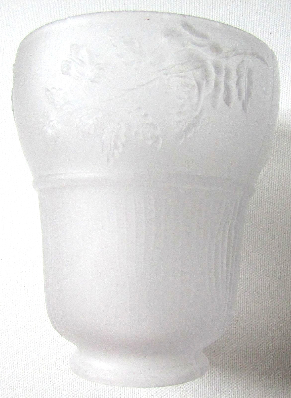 Antique Single Glass Lamp Globe Bubbled Frosted Body Rose Pattern