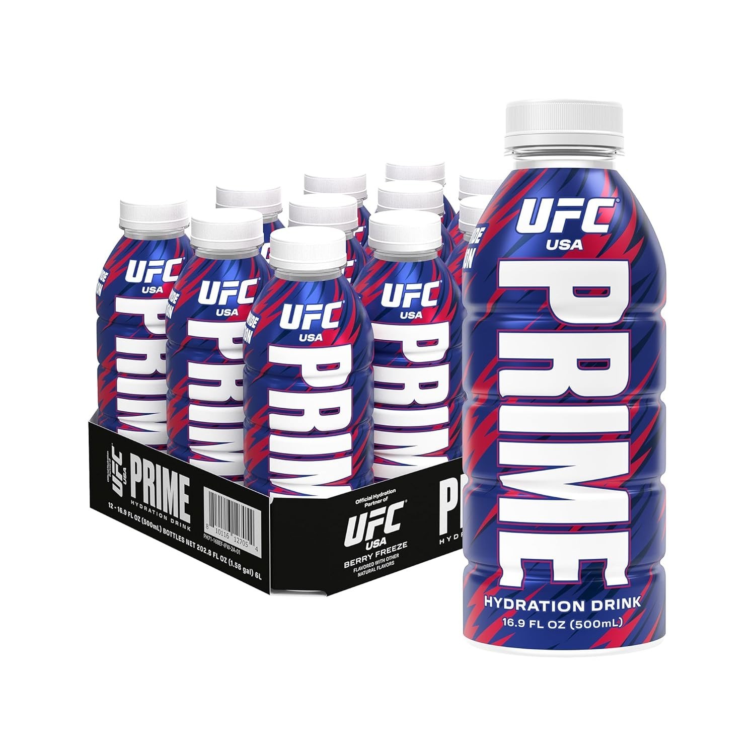 PRIME Hydration Sports Drink - UFC Special, 16.9oz - Berry Freeze (12 Bottles)