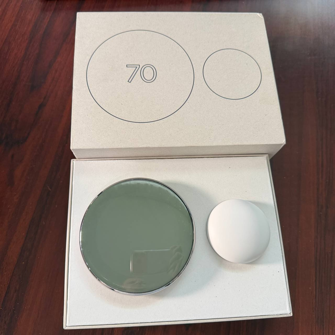 Google Nest Learning Thermostat 4th gen w/ Temperature Sensor - Polished Silver