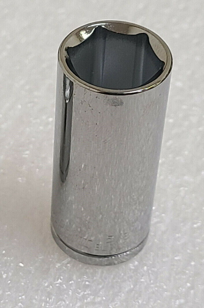 NEW 5/8" BLUE POINT ™ TOOLS CHROME BLPLS1458 SAE 6 POINT 1/4" DRIVE SOCKET