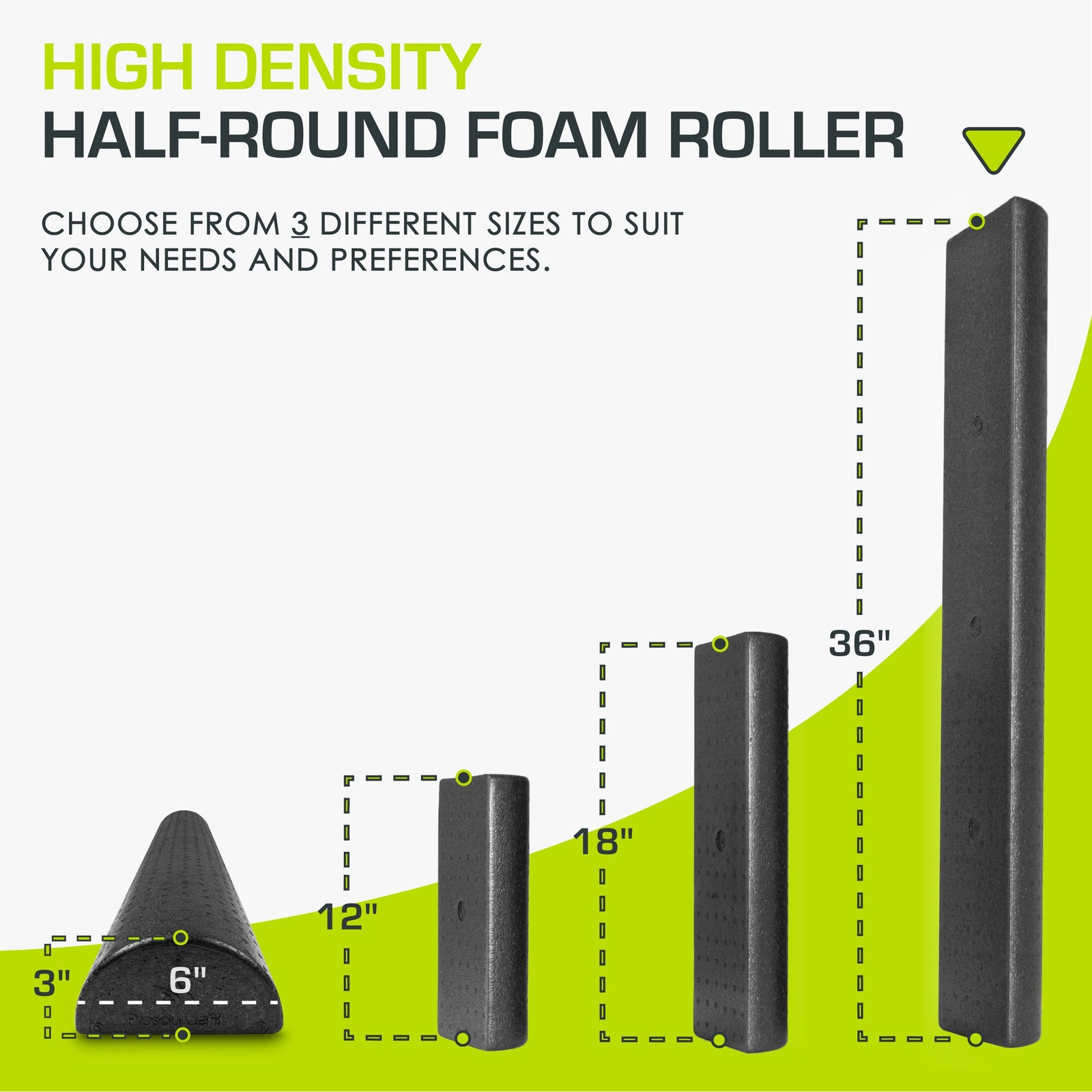 Prosourcefit High Density Foam Rollers 36 - Firm Full Body Athletic