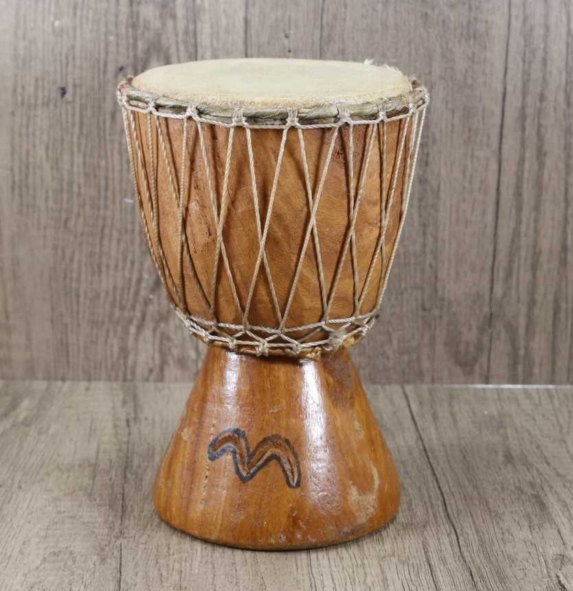 African Djembe Drum - Rope Tuned - Goatskin - 19cm / 8"