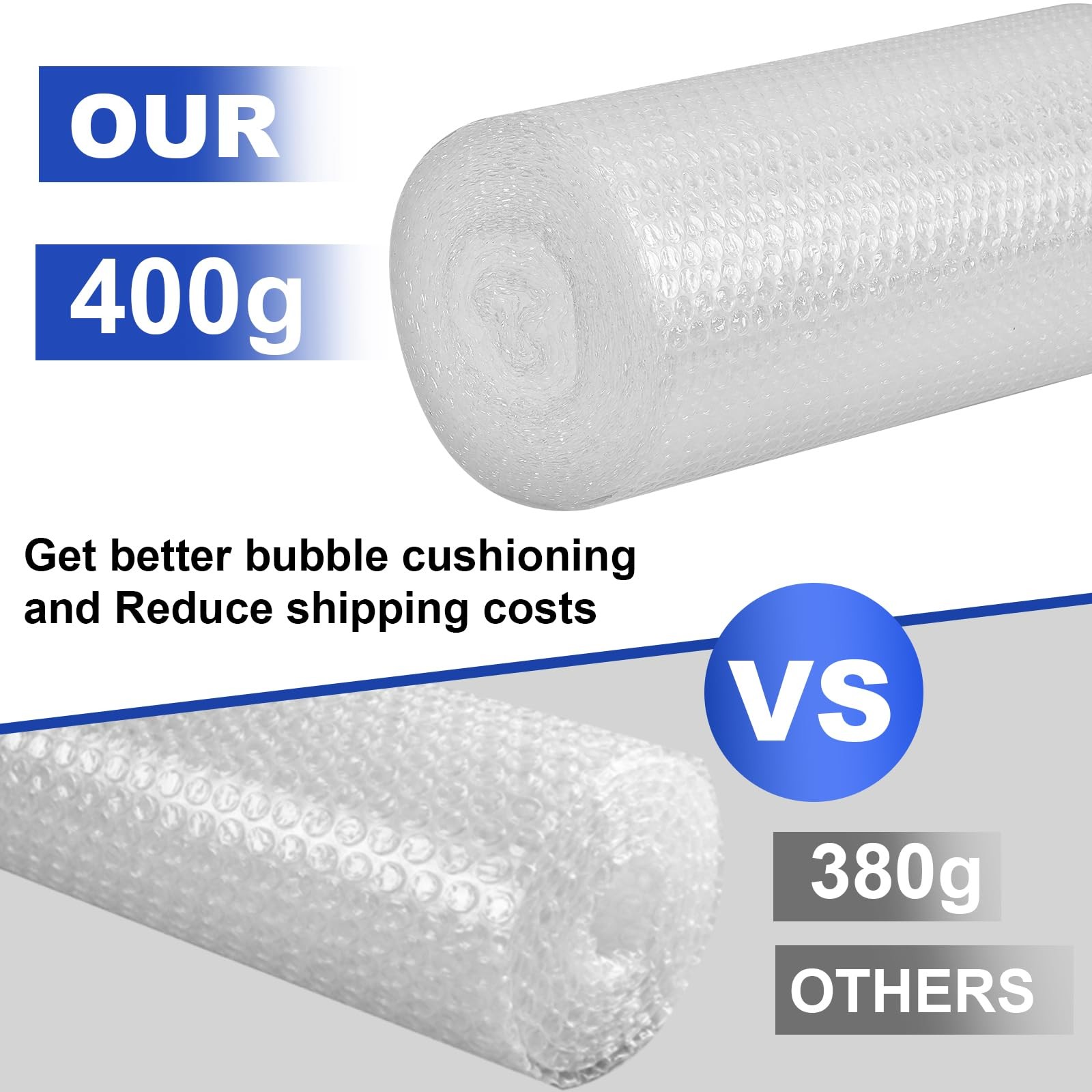 12 Inch x 72ft - 2 Pack Small Thin Bubble Cushioning Wrap for Extra Protectio...