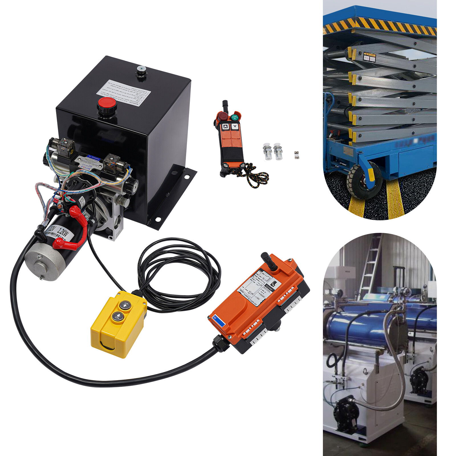 8QT Double Acting Hydraulic Pump with Wireless Remote Control - 12V DC