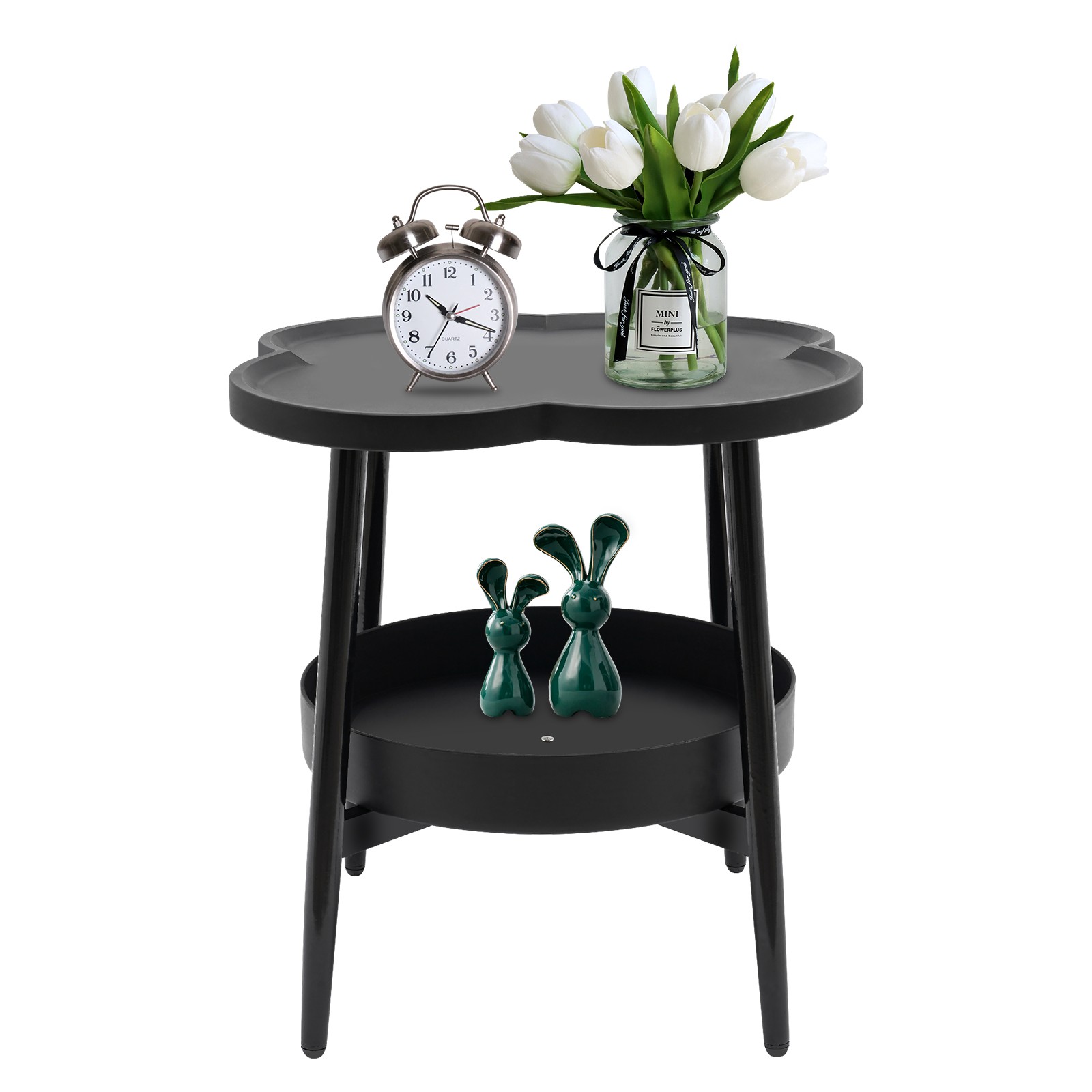End Table 110LBS Heavy Duty Anti Slip Coffee&Tea Table, Sofa Side Snack Table